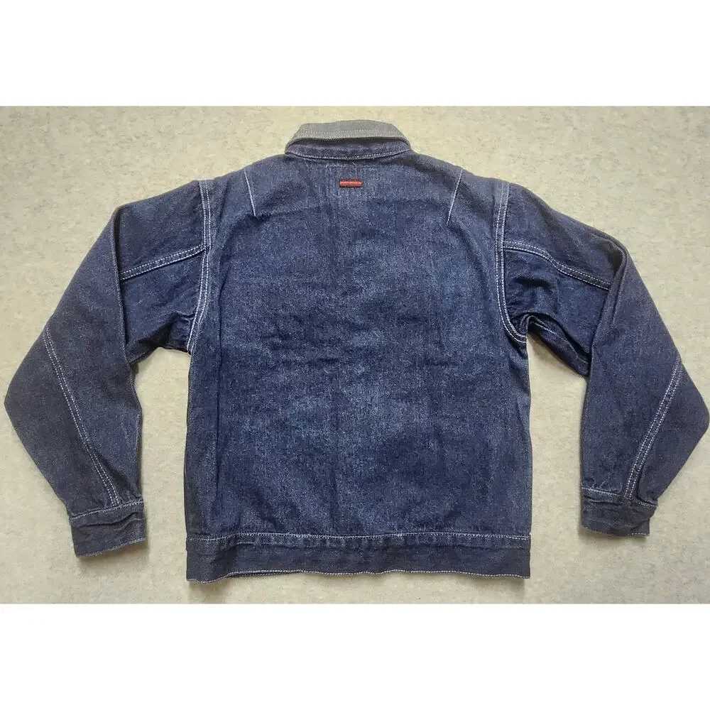 FUBU Denim Jacket Youth Small 8-10 Blue Jean Trucker Hip Hop Y2K